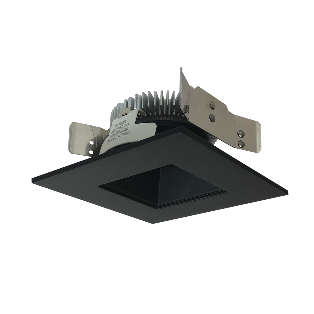 4&#34; Cobalt Shallow High Lumen LED Trim, Square/Square Regress, 1250lm, 2700K, Black