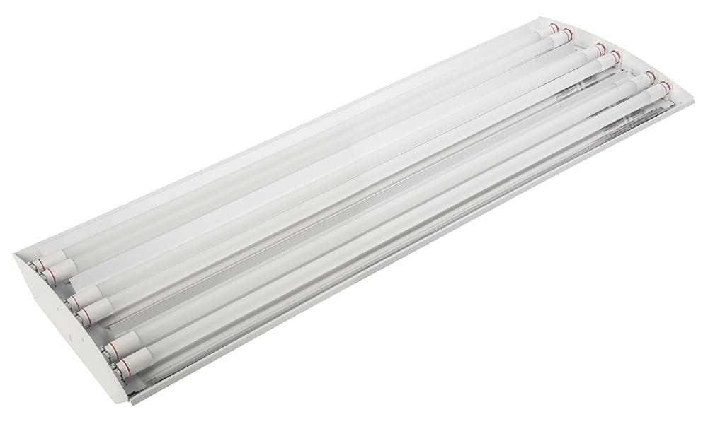 4 lamp Highbay, Wired for DirectDrive (Type B) T8 LED Tubes (lamps sold sep.)