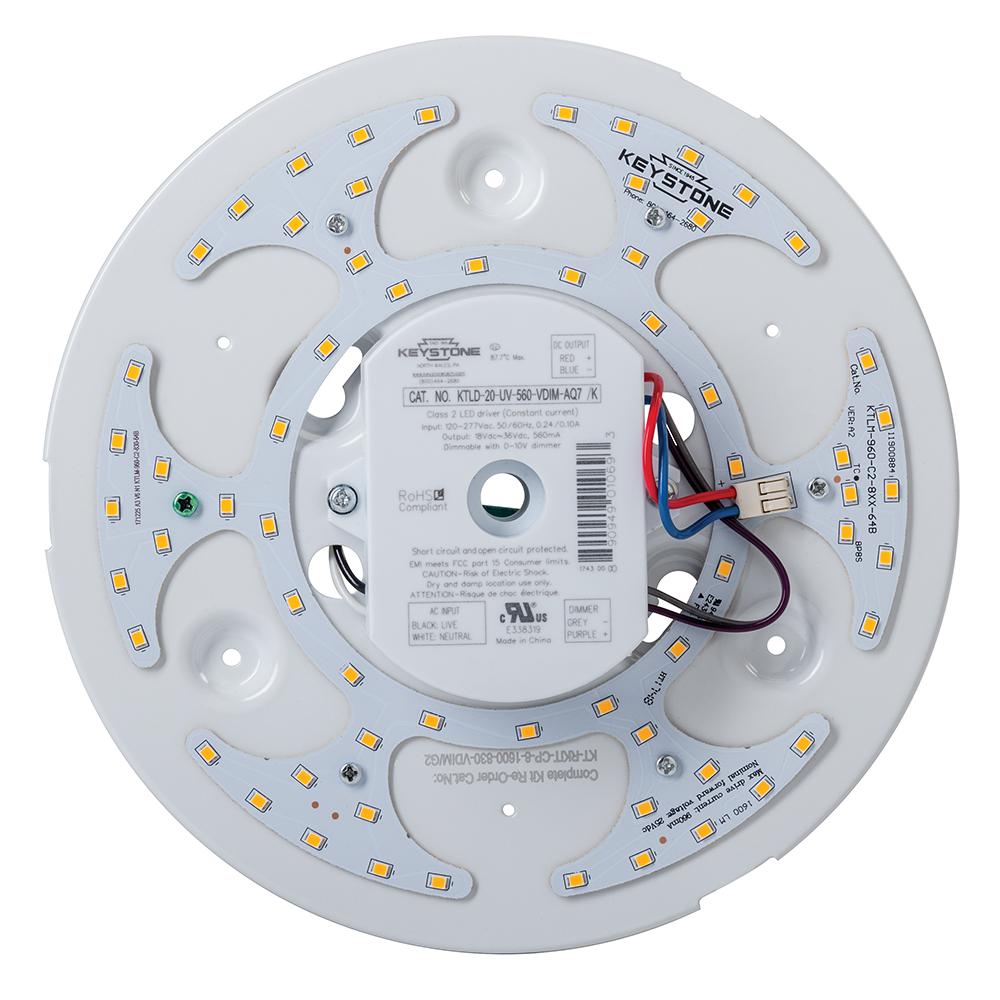 16W, Circular LED Kit, 1600 lumens, 0-10V Dimming
