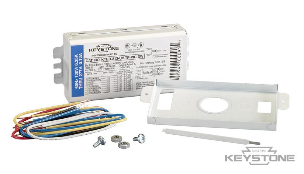 1 or 2 Lite 13W 4-Pin CFL, Kit Includes Leads/Stud Plate