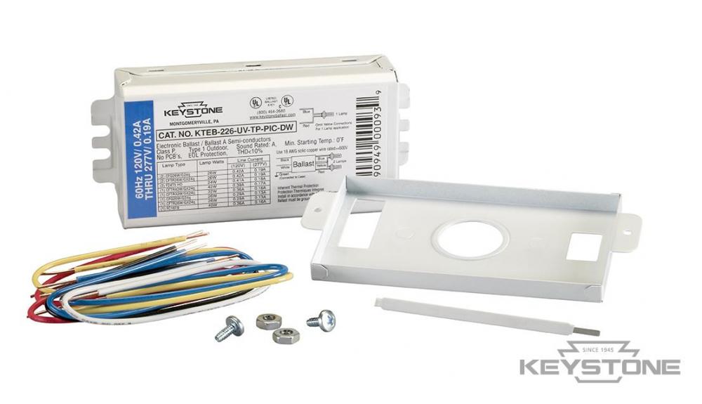 1 or 2 Lite 26W 4-Pin CFL, Kit Includes Leads/Stud Plate
