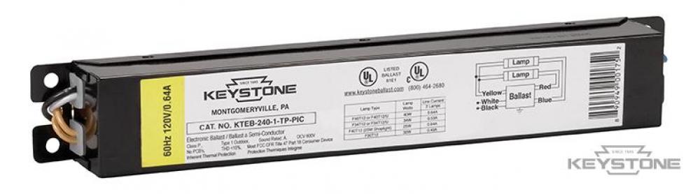 2 Lite F40T12, HPF, Electronic Ballast