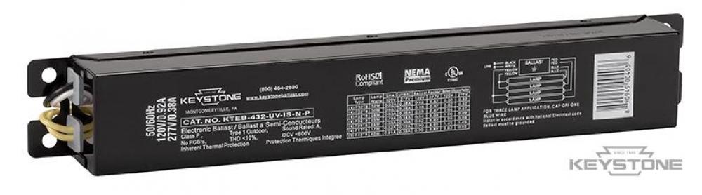4 Lite F17/25/32 T8, NEMA Premium, Standard Output