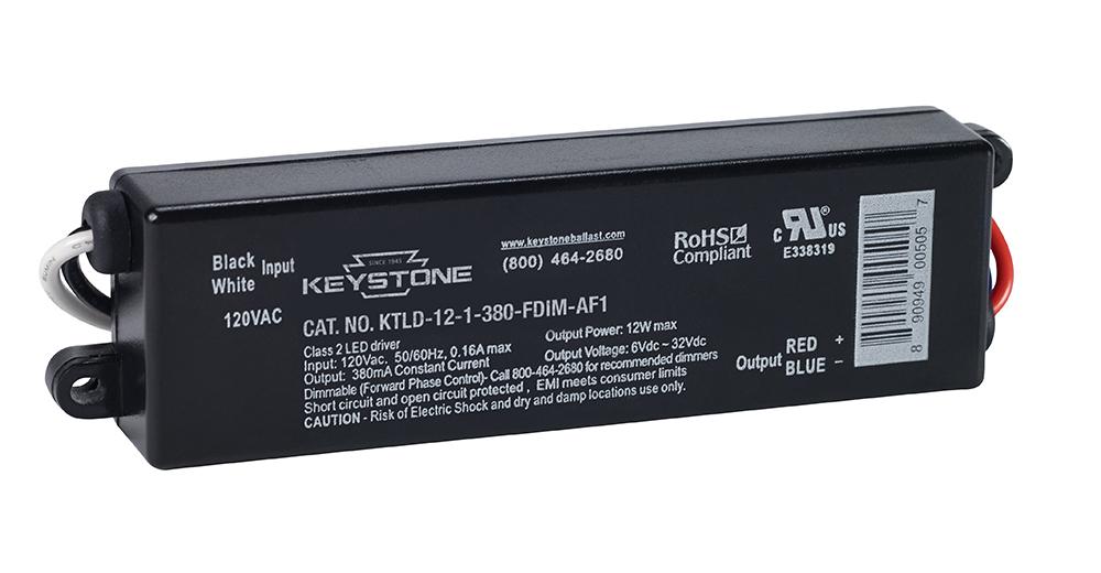 12W Max, 380mA Output, 5-32Vdc, Dimmable (Phase Control)