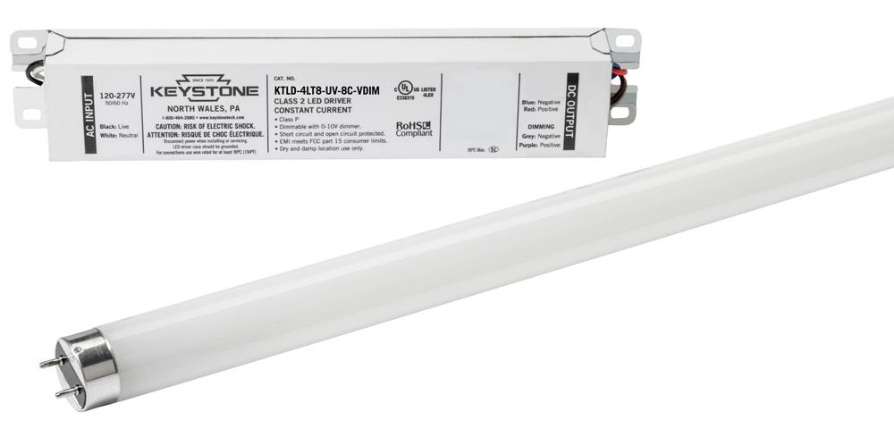 LED Driver for (3-4) 2&#39; Type C lamps; 0-10V dimming, 180 mA output current