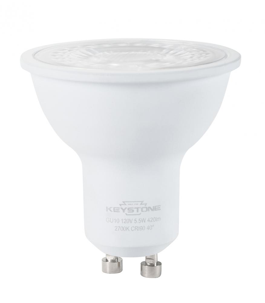 35W Equiv., 5W, 40 Deg Beam Angle, GU10, 3000K, ?80 CRI *Coming August 2020!*