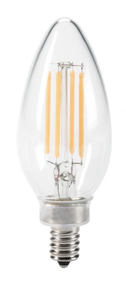 40W Equiv., 4.5W, 350 Lumen, B11, E12, ?90 CRI, Dimmable 27k/3k