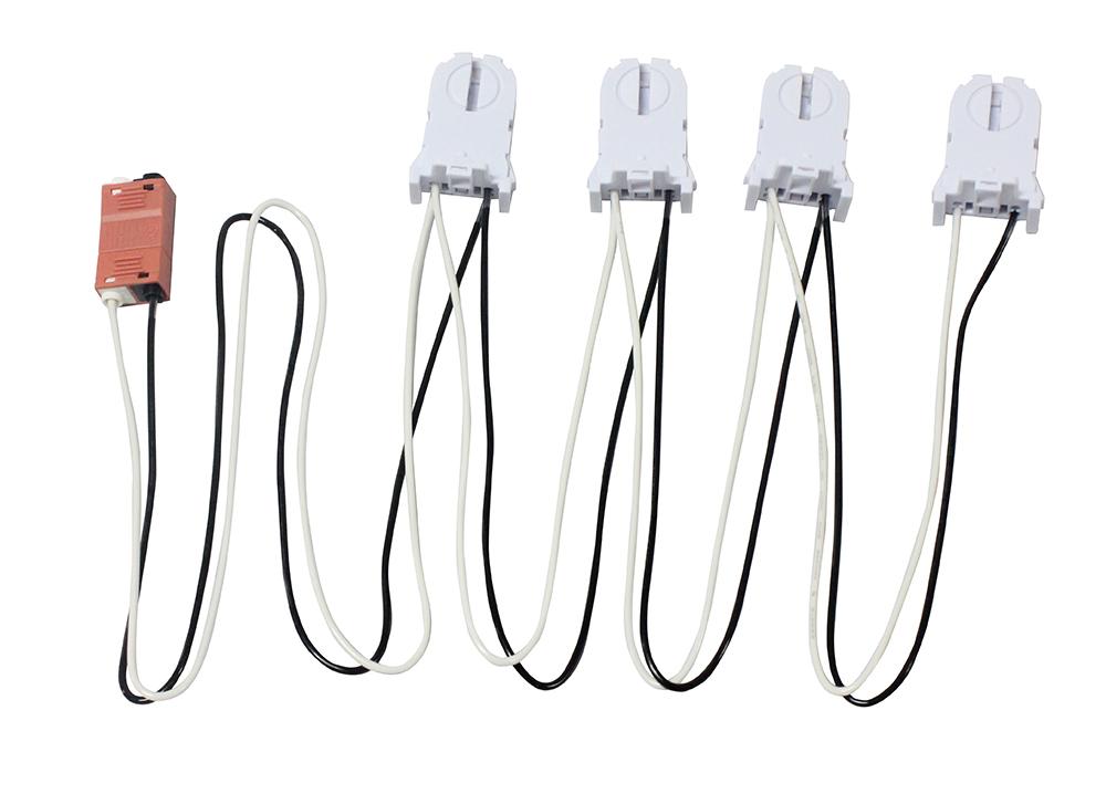 (4) Pre-Wired Tall, Non-Shunted Sockets with Power Quick Disconnect
