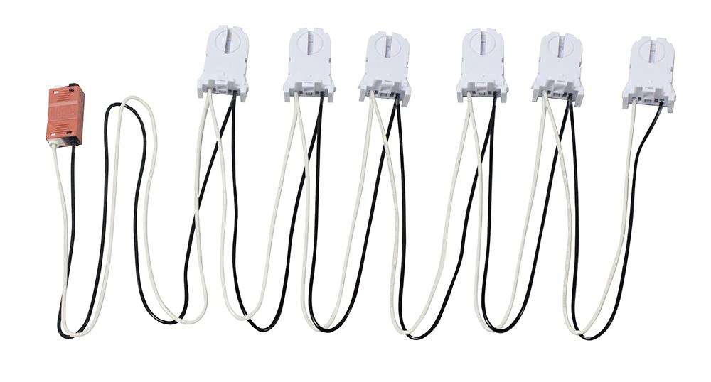 (6) Pre-Wired Tall, Non-Shunted Sockets with Power Quick Disconnect