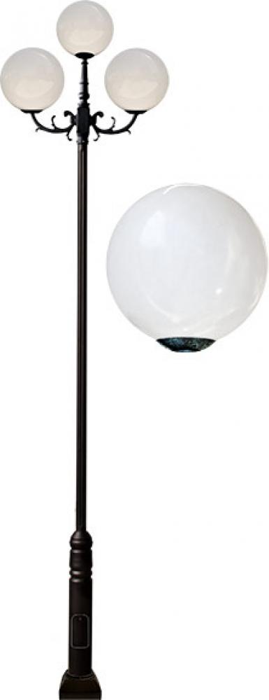 CAST ALUM 18&#34; GLOBE LIGHT FIX 3 X 50W MH 120V