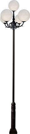 CAST ALUM 16&#34; GLOBE LIGHT FIX 5 X 30W LED 120V