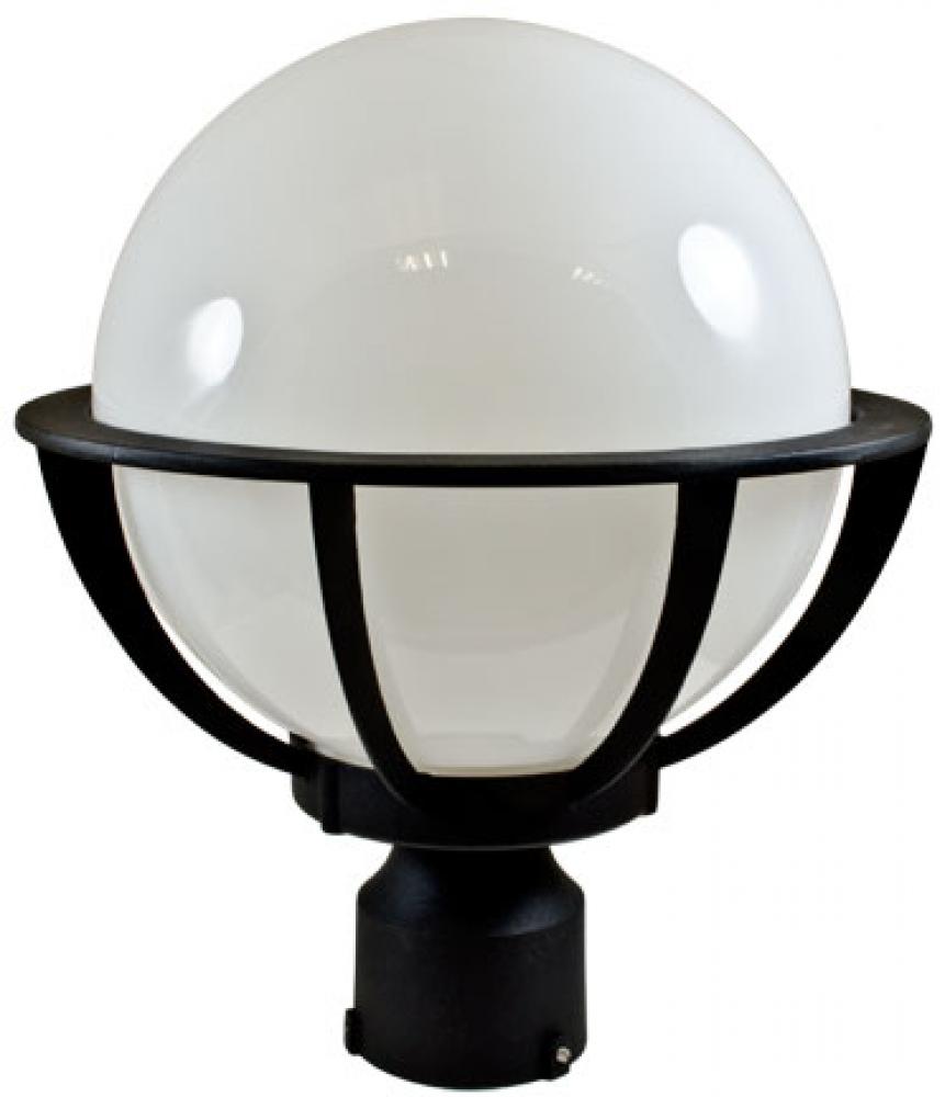 CAST ALUM 10&#34; GLOBE POST TOP FIX LED 16W 120V