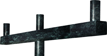 Round Post Arm Bracket for 3 Fixtures for 3&#34; x 12&#39; Post
