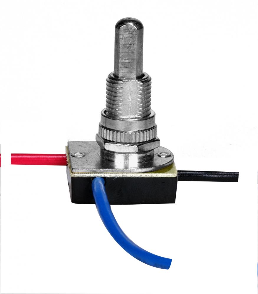3-Way Metal Push Switch; 3/8&#34; Metal Bushing; 2 Circuit; 4 Position (L-1, L-2, L1-2, Off);