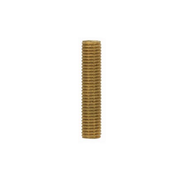 1/8 IP Solid Brass Nipple; Unfinished; 1-1/8&#34; Length; 3/8&#34; Wide