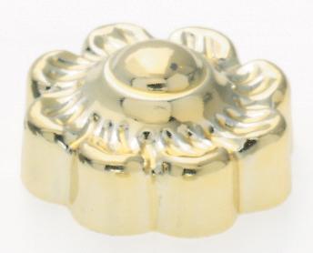 Plastic Lock-Up Cap; 1/8 IP; 1&#34; Diameter; Brass Finish