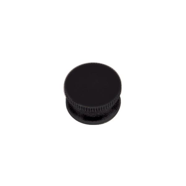 Brass Lock-Up Cap; 1/8 IP; 9/16&#34; Diameter; 1/4&#34; Height; Black Finish