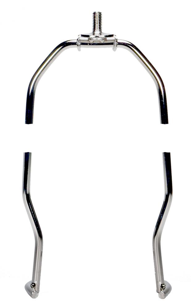 Heavy Duty Harp; Polished Nickel Finish; 8&#34; Height; 1/4-27 Thread