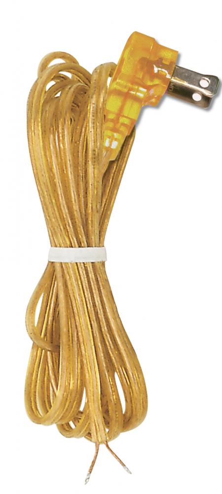 Flat Plug Cord Set 18/2 SPT-2-105C Molded Plug - Tinned Tips - 3/4&#39; Strip with 2&#39; Slit