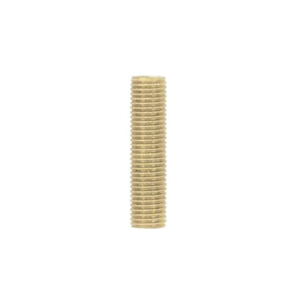 1/8 IP Steel Nipple; Yellow Zinc Plated; 4&#34; Length; 3/8&#34; Wide