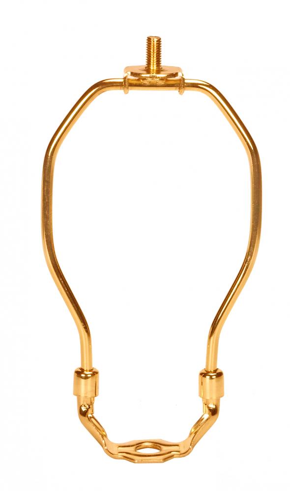 Heavy Duty Harp; Polished Brass Finish; 7&#34; Height; 1/8 IP Saddle; 1/4-27 Thread; 125 Carton