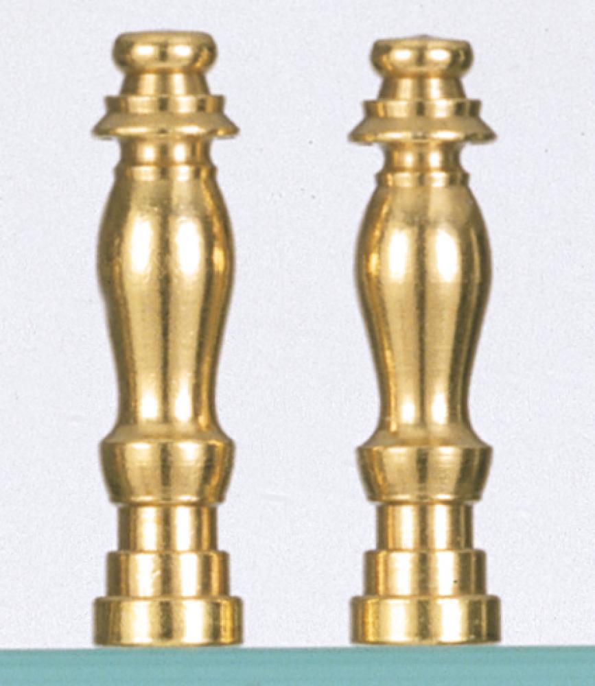 2 Finials; Brass Finish; 2&#34;