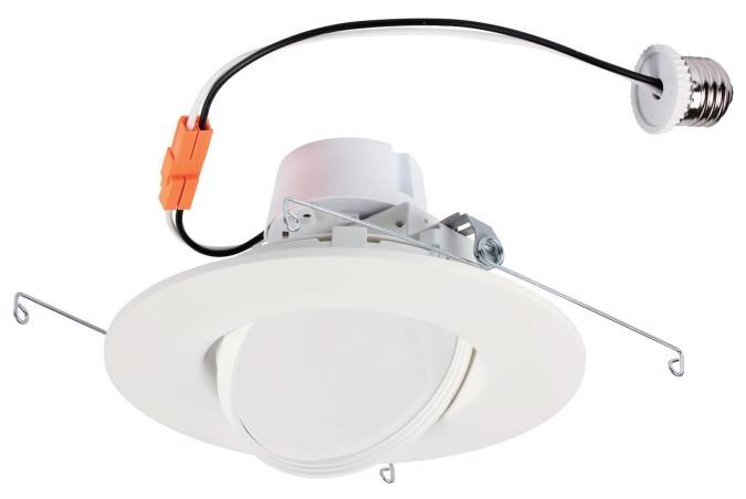 13W Sloped Recessed LED Downlight 6&#34; Dimmable 3000K E26 (Medium) Base, 120 Volt, Box