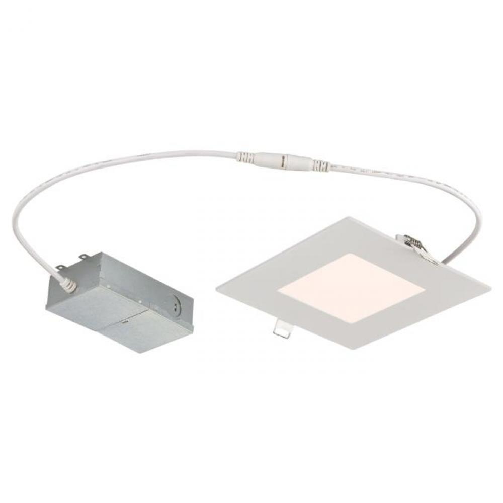 12W Slim Square Recessed LED Downlight 6&#34; Dimmable 4000K, 120 Volt, Box