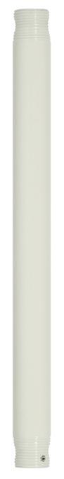 1/2 ID x 12&#34; White Finish Extension Downrod