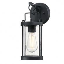 Westinghouse 6122500 - Wall Fixture Textured Black Finish Clear Seeded Glass