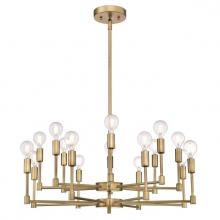 Westinghouse 6576100 - 16 Light Chandelier Brushed Brass Finish
